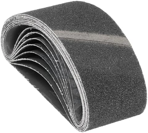 Sanding Belts 3 x 21 Inch 60 Grit Silicon Carbide 8 Pack