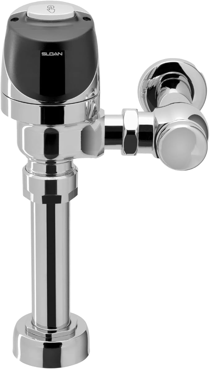 Sloan G2 Optima Plus 8110 Exposed Sensor Water Closet Flushometer, 3.5 GPF Flush Valve - Single Flush, Fixture Connection Top Spud, Battery Powered Infrared Sensor, Polished Chrome Finish, 3250404