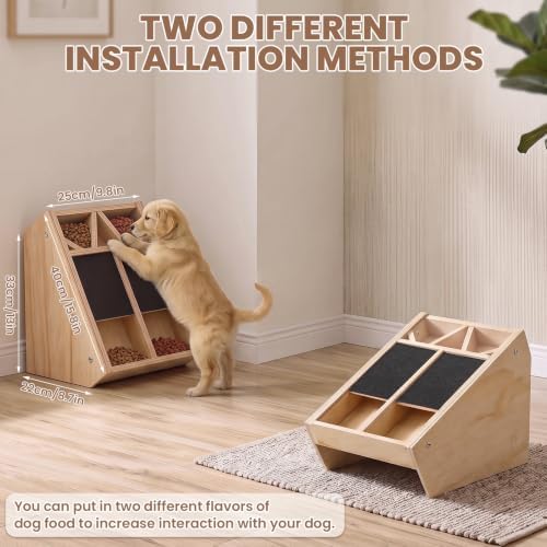 Yookeer Dog Nail Scratch Board with 2 Treat Box for Small Medium Dogs