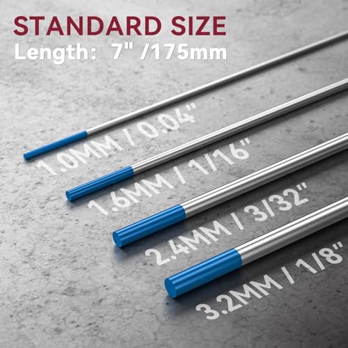 ARCCAPTAIN TIG Tungsten, TIG Welding Tungsten Electrode Blue 2% Lanthanated 10-Pack 3/32"x 7" (WL20/EWLa-2)