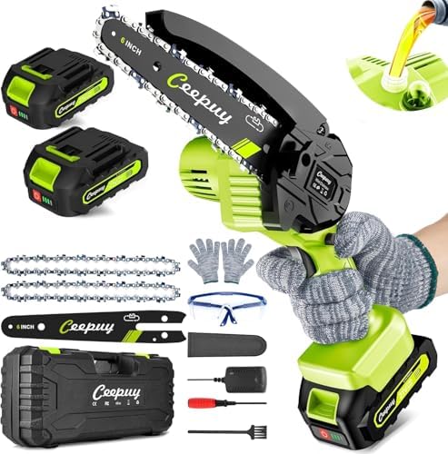 CEEPUY Mini Chainsaw Cordless,[2026 Upgraded] Electric Saw Gifts for Men Dad Husband Gardener, Cool Gadgets for Men 2026, Stocking Stuffers for for Women