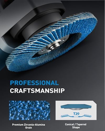 S SATC Flap Discs 120 Grit Grinding Wheel 4.5" x 7/8" Angle Grinder Sanding Disc Abrasive Grinding Disc Type 29（20 Pack）