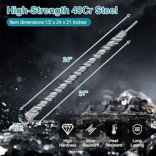 1/2 Inch x 24 Inch SDS Plus Rotary Hammer Drill Bit