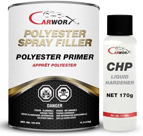 Polyester Spray Filler — Two-Component, high Solid Body Filler, Metal and GRP Repair, Easy Sanding, 1.5 kg