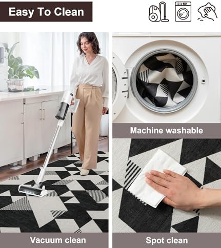chakme Office Chair Mat for Hardwood Floor, 72"x48" Easy Glide Computer Desk Mat Protector for Rolling Chair Under Desk Rug Nonslip Backing, Machine Wash, (Geometry)