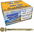 Jake Sales #10 X 2-1/2" Gold Star Wood Screw Torx/Star Drive Flat Head (Full Box - 2,000 Screw Count) - Multipurpose Torx/Star Drive Wood Screws