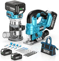 SEESII Cordless Jigsaw and Wood Router Tool Combo Kit