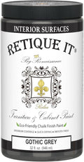 Retique It Chalk Furniture Paint, 32 Fl Oz (Pack of 1), 07 Gothic Grey