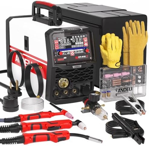 ANDELI Plasma Cutter Welder Combo,MIG Welder with Complete Welding Torch