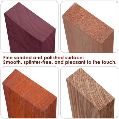 Novabright 8 Pcs Exotic Hardwood Lumber 3/4" x 2" x 12"