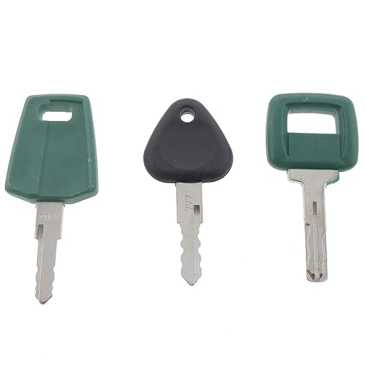 Solarhome Set of 3 Ignition Keys Master Set Excavator Key Heavy Equipment Key Set/Construction Compare with Key Heavy Equipment Excavator Loader Truck