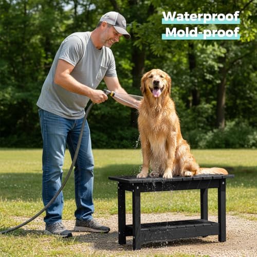 30" Shower Bench, Waterproof HIPS Shower Stool for Shaving Legs
