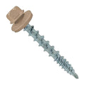 Fasteners Plus ST Fastening Kwikseal Woodbinder Metal to Wood #10 X 1-1/2" Tan Screws with EPDM Rubber Washer, 250-Count - Designed for Metal Roofing and Siding Panels