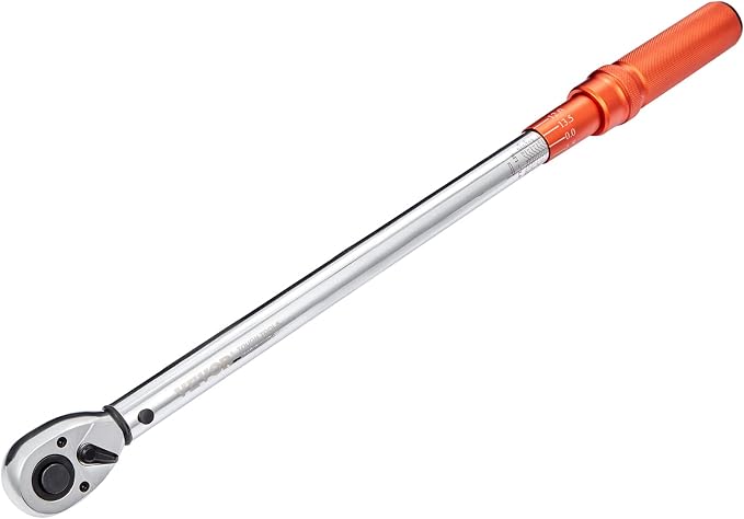 VEVOR 1/2-inch Drive Click Torque Wrench 25-250ft.lb/34-340n.m, Dual-Direction Adjustable Torque Wrench Set with Mechanical Dual Range Scales and Adapters Extension Rod
