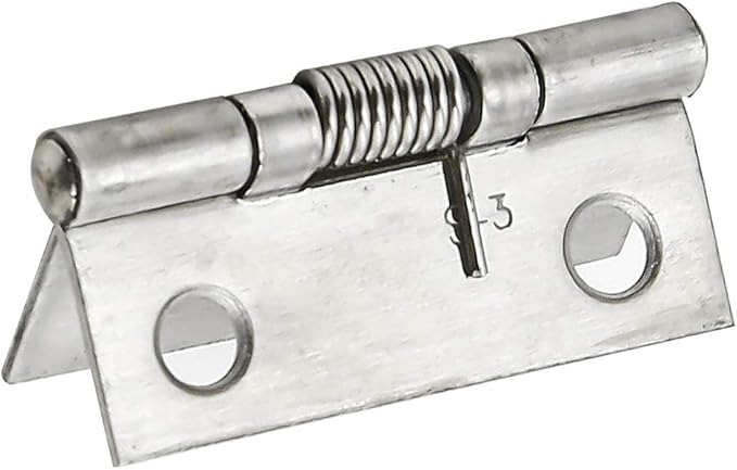 Spring Hinge Self Opening 1.5 Inch Length Stainless Steel Hinge - 4pcs