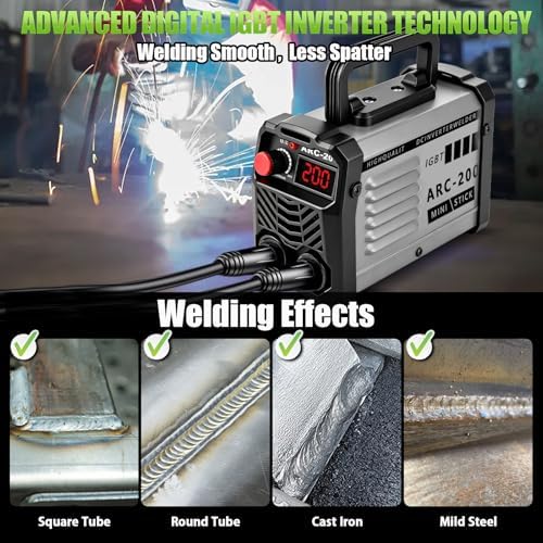 Hpoouo 200Amp 20PCS Rods Stick Welder, Super MINI Portable Welding Machine