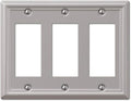 Amerelle 149RRRBN Triple Rocker-GFCI Wallplate, Brushed Nickel