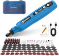 Mini Cordless Rotary Tool, 5-Speed 3.7V Rechargeable with 129 Accessories