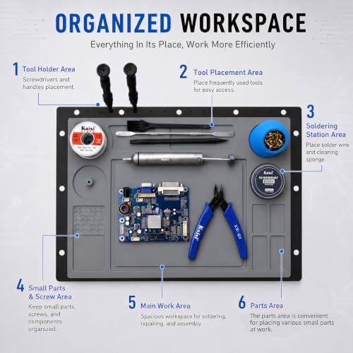 Kaisi Helping Hands Soldering Station with 10X LED Magnifying Glass