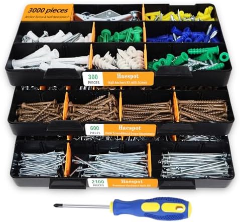 3000-Piece Hardware Assortment Kit