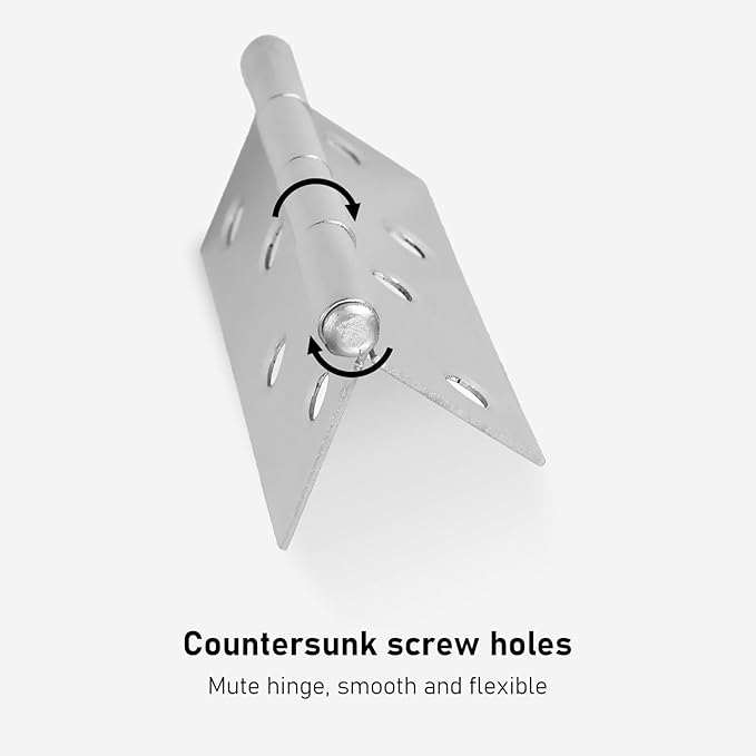 8Pcs 3.5 inch Stainless Steel Folding Butt Hinges Home Furniture Hardware Door Cupboard Cabinet Hinges