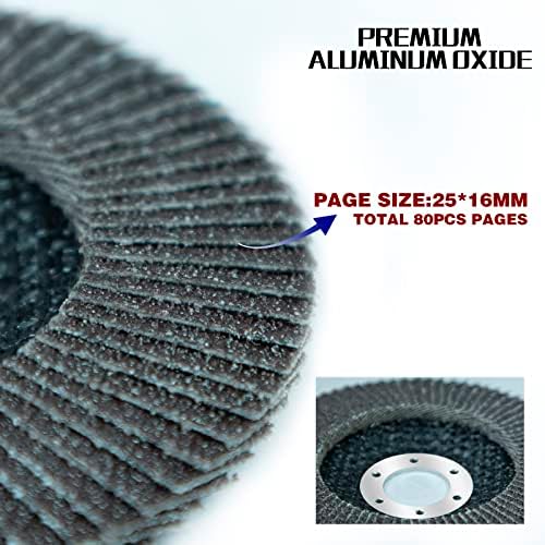 Sali 100 Pack Flap Disc 60 Grit 4.5" x 7/8-Inch Sanding Disc Bevel Type #29 Premium and Industrial Grade Angle Grinder Grinding Wheel High Performance Edge Grinding