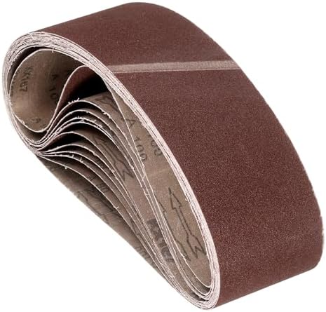 10 Pcs Sanding Belts 6 x 48 Inch 100 Grit Aluminum Oxide
