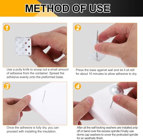PATIKIL Perforated Insulation Pins 5.1" 60Pcs 0.8" Aluminum Round