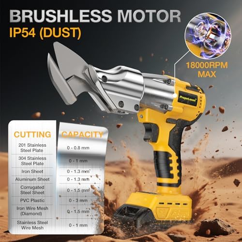 Cordless Metal Shears Compatible with Dewalt 20V Max Battery, 14GA Cutter
