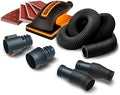POWERTEC 71743 Dust Collection Hose Attachment and Hand Sander Block Kit w/Ultra Flex Vacuum Adapters, Assorted Grit Oxide Sander Pads