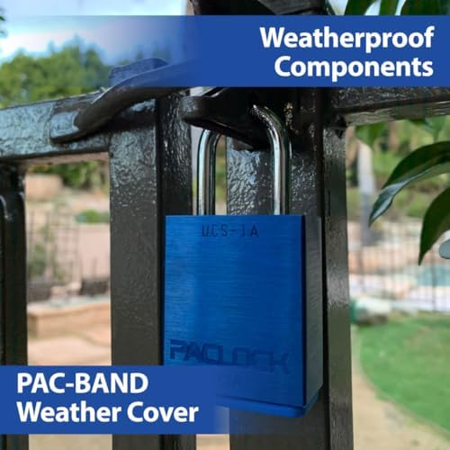 PACLOCK's 1-Series Padlock, UCS, 1/4" Diameter Hard. Stainless Steel Shackle, 2-1/2" Tall, High Performance 6-Pin Cylinder, One Lock Keyed to a Number U-Pick! w/ 2 Keys, Red