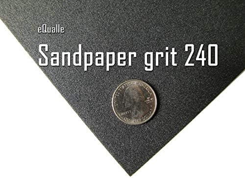 240 Grit Sandpaper Sheets, 9 x 11 in Silicon Carbide, Pack of 10 for Medium Smoothing, Paint Prep, Wood Refinishing, Metal Scuffing, Plastic Repair, Furniture Cabinets, Automotive Wet Dry Use