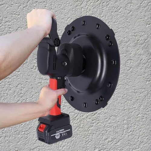 Smoothing Polishing Machine, 1680W Electric Concrete Trowel Machine 200 RPM, Wall Smoothing Polisher with 6 Variable Speed, Multi-Function Sander Grinder for Concrete Wall,2battery