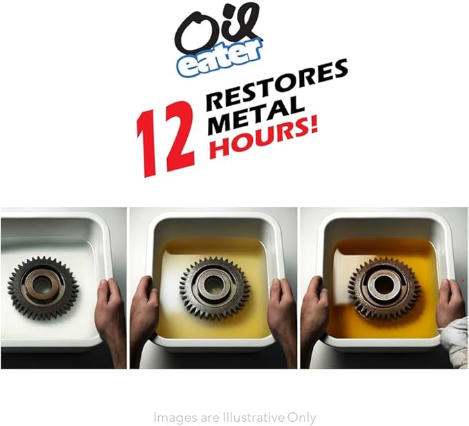 Oil Eater Overnight Rust Remover - Safe & Easy Soak for Tools, Auto Parts, Antiques, 32oz Concentrate - Makes 1-Gallon