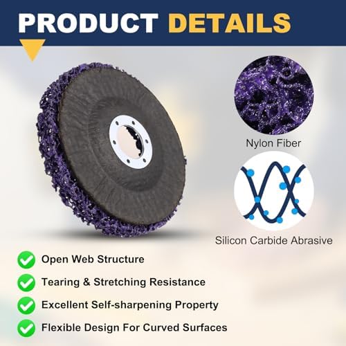 4.5" x7/8"(Arbor) Paint Stripper Discs for Angle Grinder Purple