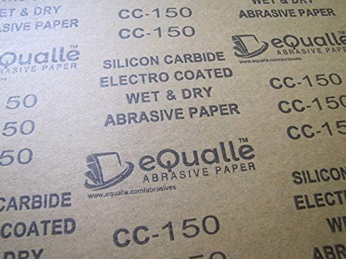 150 Grit Sandpaper Sheets 9 x 11 in Silicon Carbide, Pack of 10 for Medium Surface Prep, Wood Smoothing, Metal Scuffing, Paint Refinishing, Drywall Patch, Furniture Cabinets, Automotive Wet Dry Use