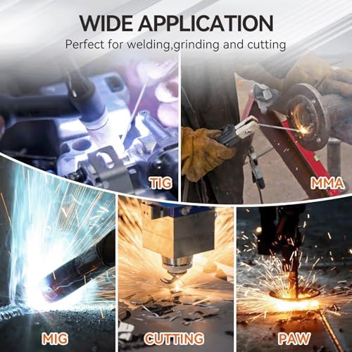 Welding Helmet Auto Darkening,Large Viewing 3.94 * 3.15" True Color Carbon Fiber Welding Hood With 4 Arc Sensors Solar Powered,Wide Shade 5-9/9-13 for TIG, MIG, MAG (A-001)