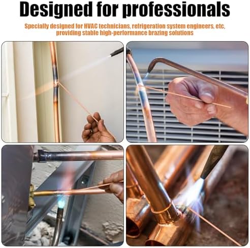 100 Sticks 15% Silver Brazing Rods AWS BCuP-5 15% Silver Solder Phos Copper Brazing Alloys Flat Welding Rods 0.050"x1/8"x10" for HVAC Refrigeration Air Conditioning Cold Storage Equipment (100 Pcs)