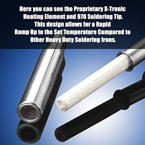 X-Tronic Model 9060-PRO-X • 200 Watt Stained Glass Soldering Iron Station w/4 Soldering Tips • Temp: 392°F - 842°F/200°C - 450°C • °C/°F Conversion • 0-30 Minute Sleep Timer.