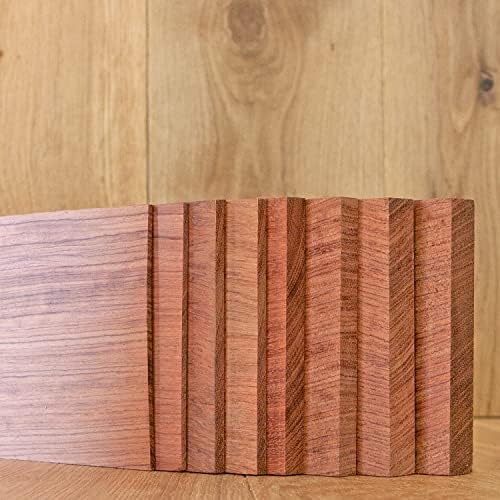 3/4” x 6” x 24” Bubinga Solid Hardwood Unfinished for Crafts, DYI, Scroll Saw, Woodworking and Laser Engraving (1pc)
