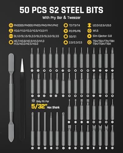 Fanttik E2 Ultra Electric Screwdriver, Screwdriver for Electronics (White)