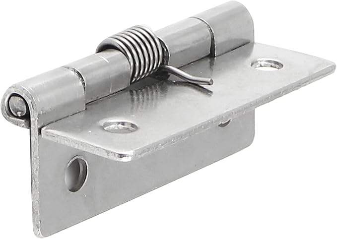 Luomorgo 4 Pcs Spring Loaded Hinges for Cabinets, 2 Inch Length Stainless Steel Spring Hinges Self Closing