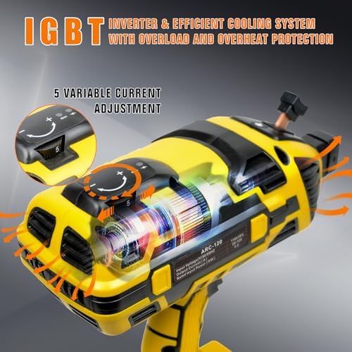 Portable Welder Handheld, 110V 120A IGBT Inverter Welding Machine