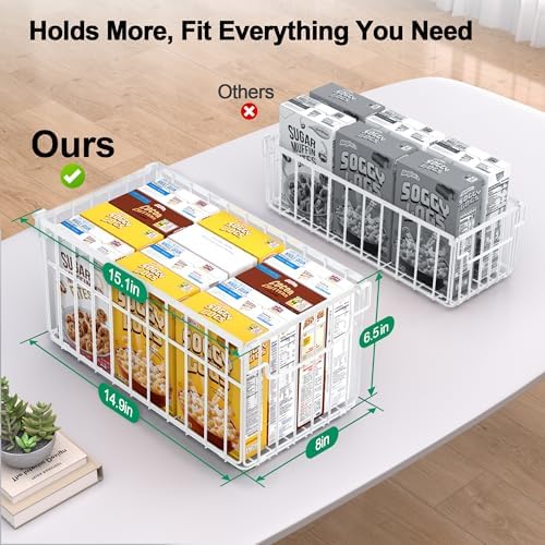 Freezer Organizer Bins, 2 Pack Big Baskets for 5/ 7 Cu.FT Deep Freezer