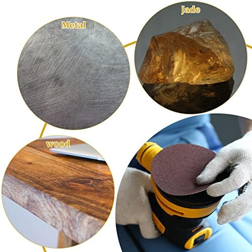 Boao 6 Pieces 6 Inch Interface Pads Hook and Loop Foam Sanding Pads