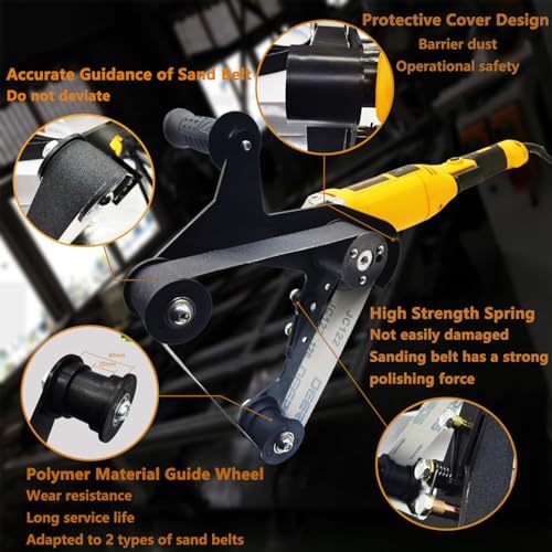 Pipe Tube Polisher Sander,1260W High-Power Industrial Grade Pipe Belt Sander with 6 Variable Speeds,Professional Polishing Tools for Grinding, Polishing,and Rust Removal.