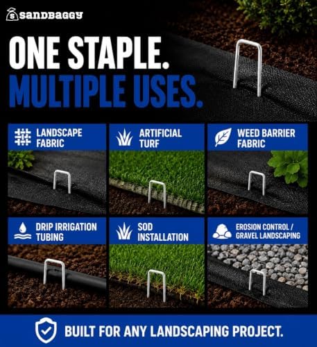 Sandbaggy 18-Inch Landscape Staples | Industrial Grade Galvanized 7 Gauge Steel | 12 Inches Longer Than Standard Staples | Trusted by Farmers & Homeowners Across The USA (10)