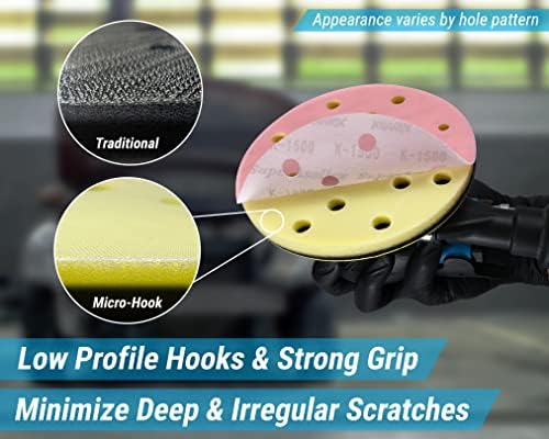 Eagle Micro-Hook Interface Pad for 6 inch Sanding Discs, Firm, Hook & Loop, 7 Holes, 971-0049, 2 Pads