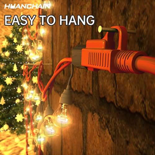 HUANCHAIN Indoor Outdoor Orange Extension Cord 75 FT Waterproof 16/3 Gauge