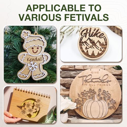 Rowood 10 Pack Walnut Plywood 1/8,12x12x1/8inch,3mm Thick Unfinished Wood for Laser Cutting and Engraving,DIY Ornaments,Wood Burning,Models Drawing